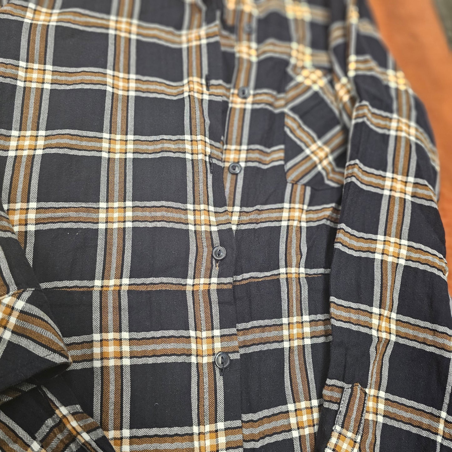 Sanctuary Plaid Shirt Dress Small Navy  Button Down Tie Waist Cotton Stretch