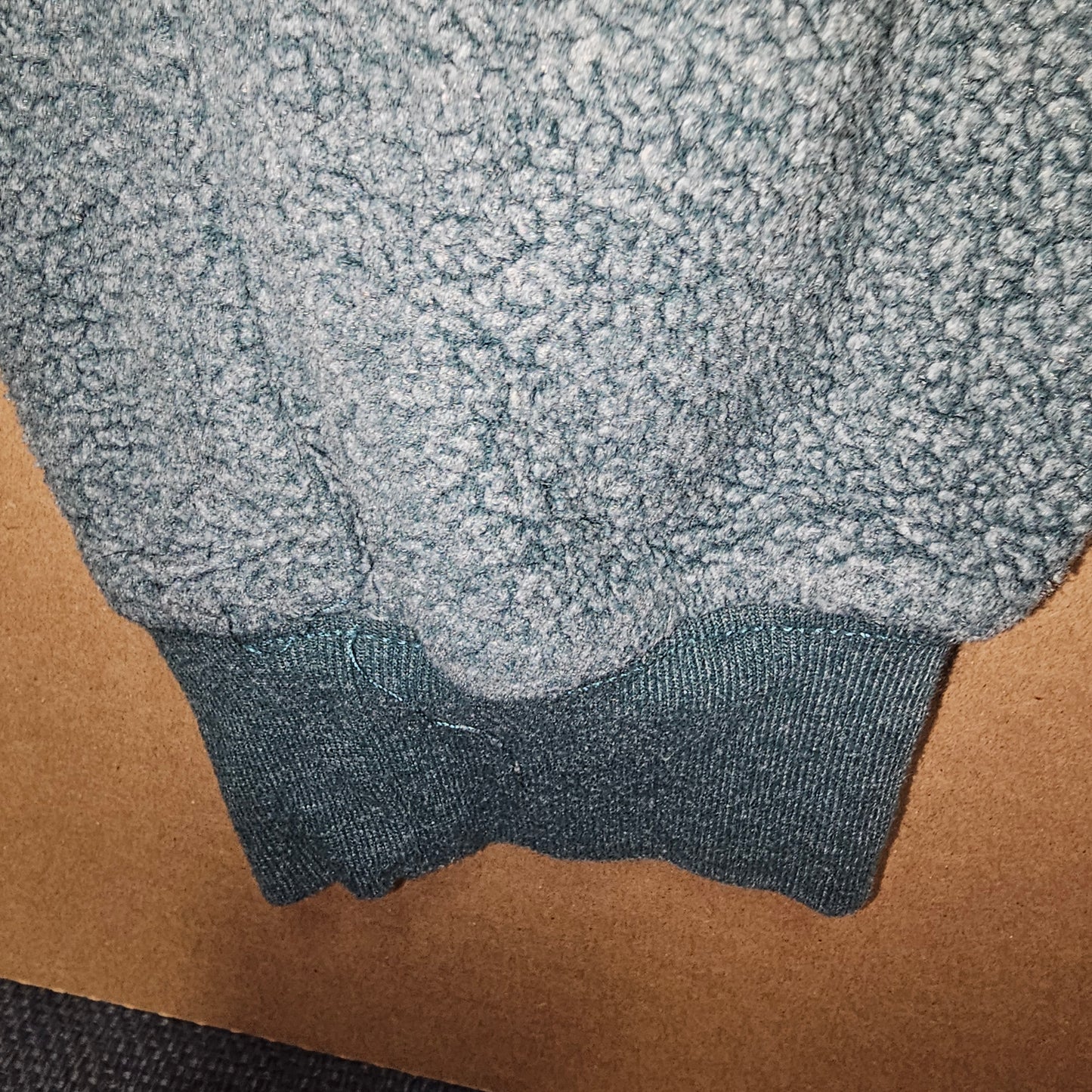 Member's Mark Astro Teal Reverse Fleece Jogger Pants Men's Size L Soft Sherpa Cuffed