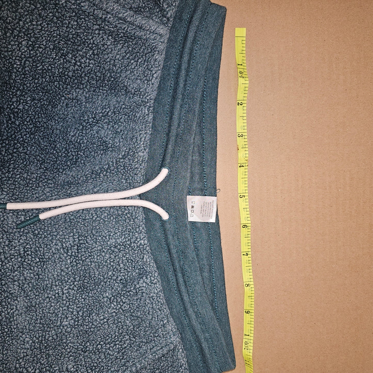 Member's Mark Astro Teal Reverse Fleece Jogger Pants Men's Size L Soft Sherpa Cuffed