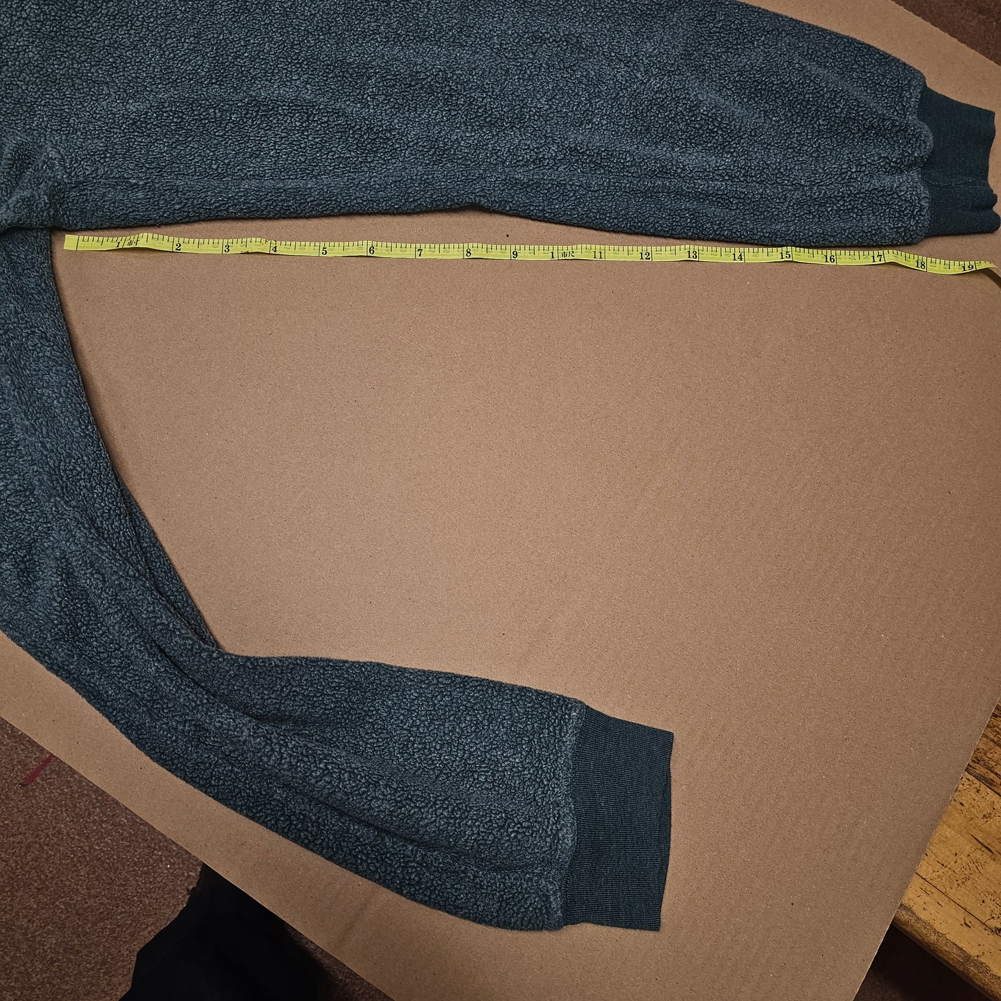Member's Mark Astro Teal Reverse Fleece Jogger Pants Men's Size L Soft Sherpa Cuffed