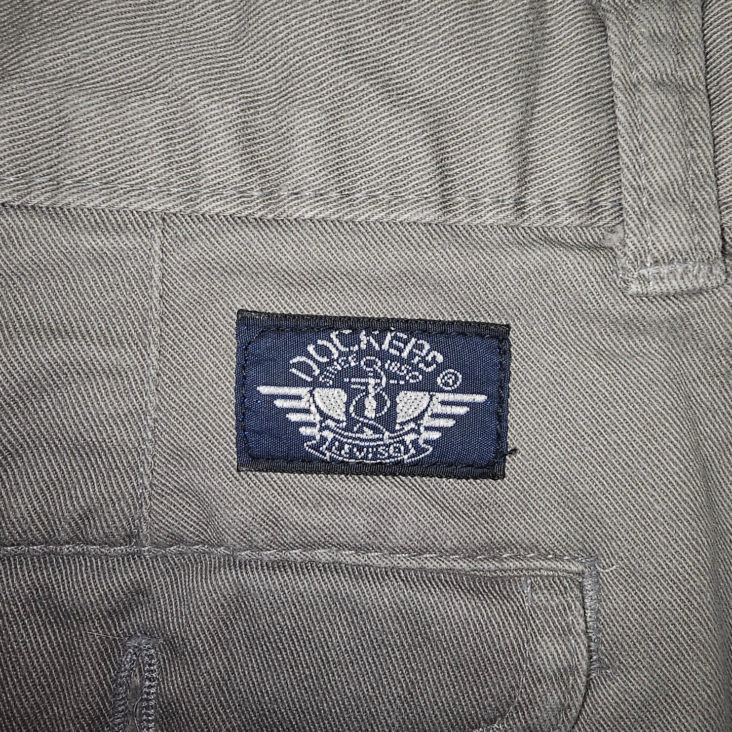 Dockers Levi Strauss Chinos Vintage Style Cropped Pants Grey Khaki Business Casual