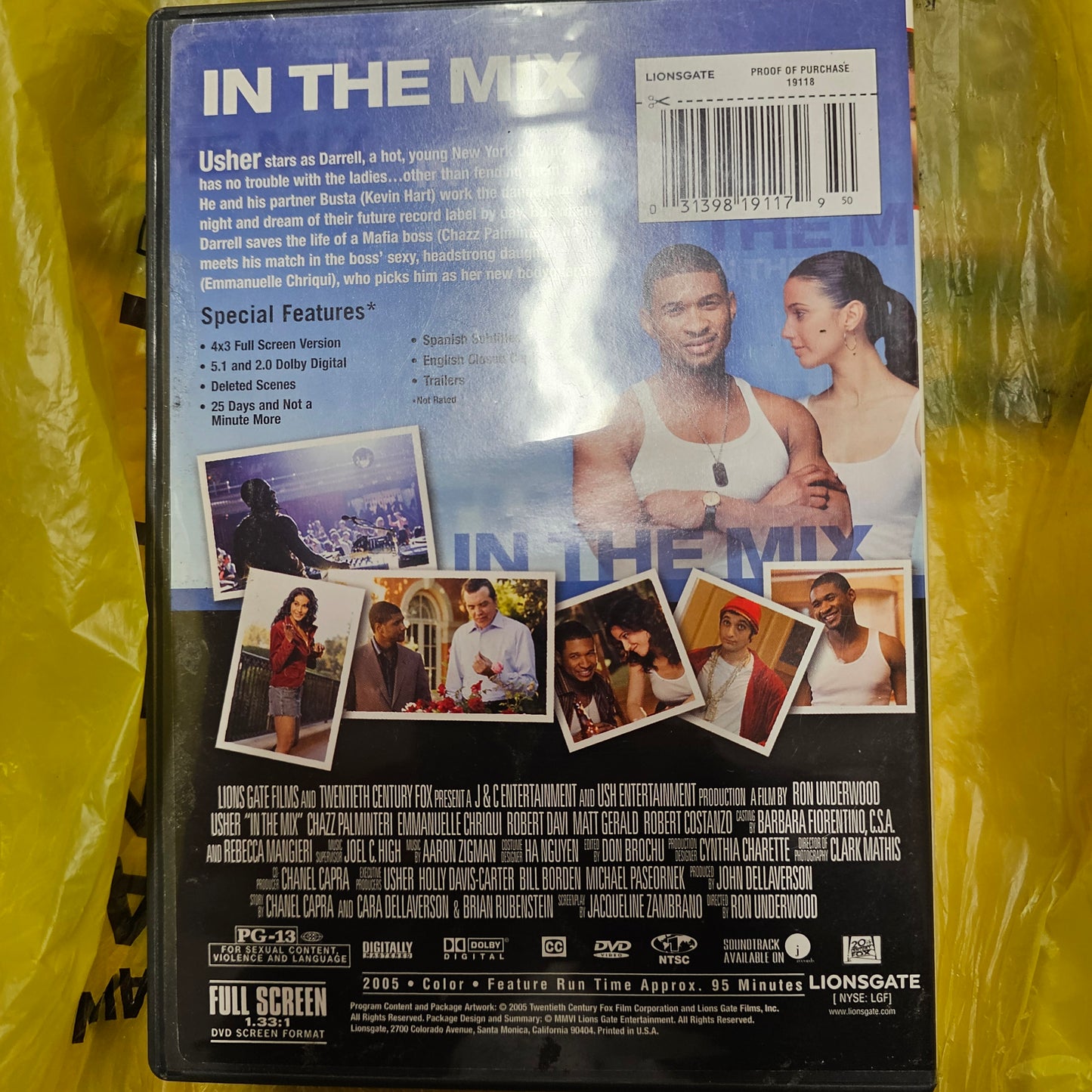 In the Mix DVD (2005) Fullscreen Version Starring Usher & Kevin Hart - Very Good