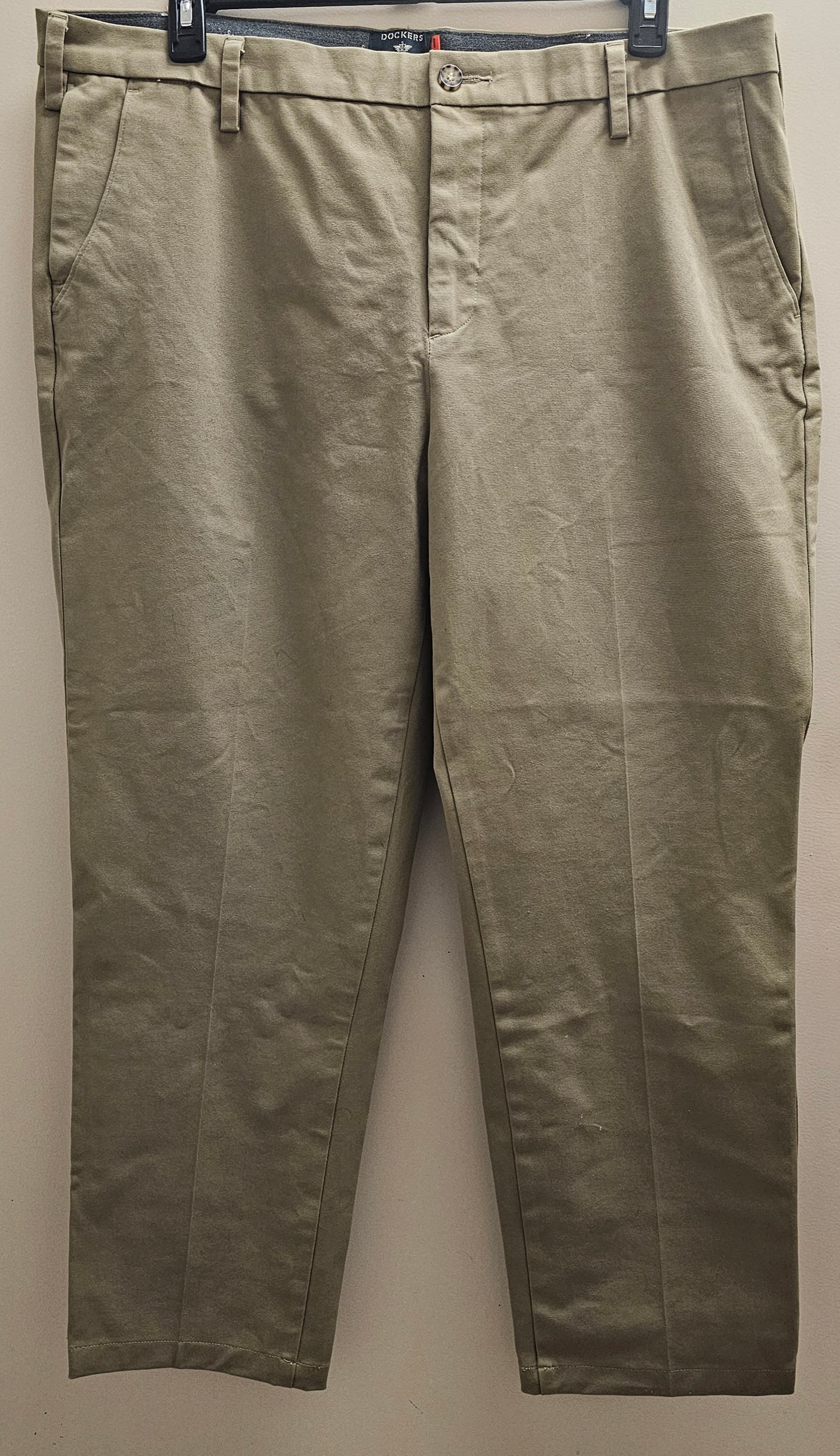 Dockers Workday Khaki Smart 360 Flex Pants Mens 40x32 Straight Leg Tan Stretch