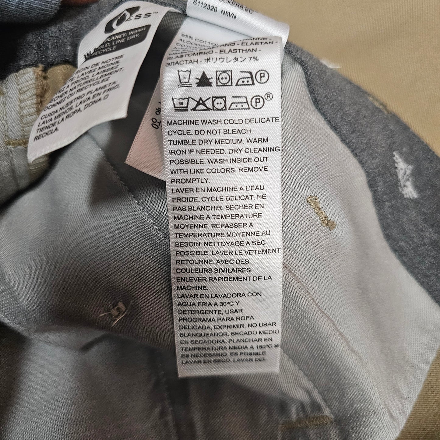 Dockers Workday Khaki Smart 360 Flex Pants Mens 40x32 Straight Leg Tan Stretch