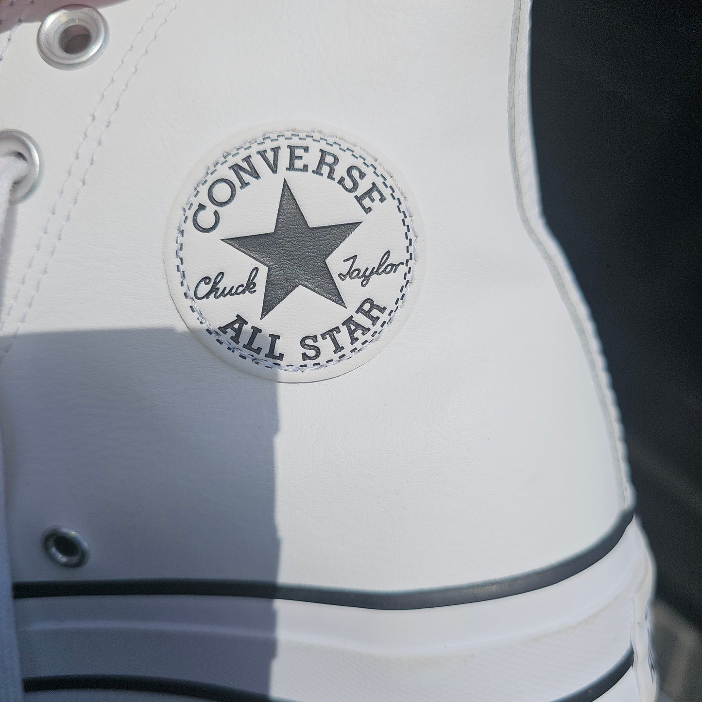 Converse Chuck Taylor All Star Lift High Platform White Leather Sneakers Women's Size 6 (561676C)