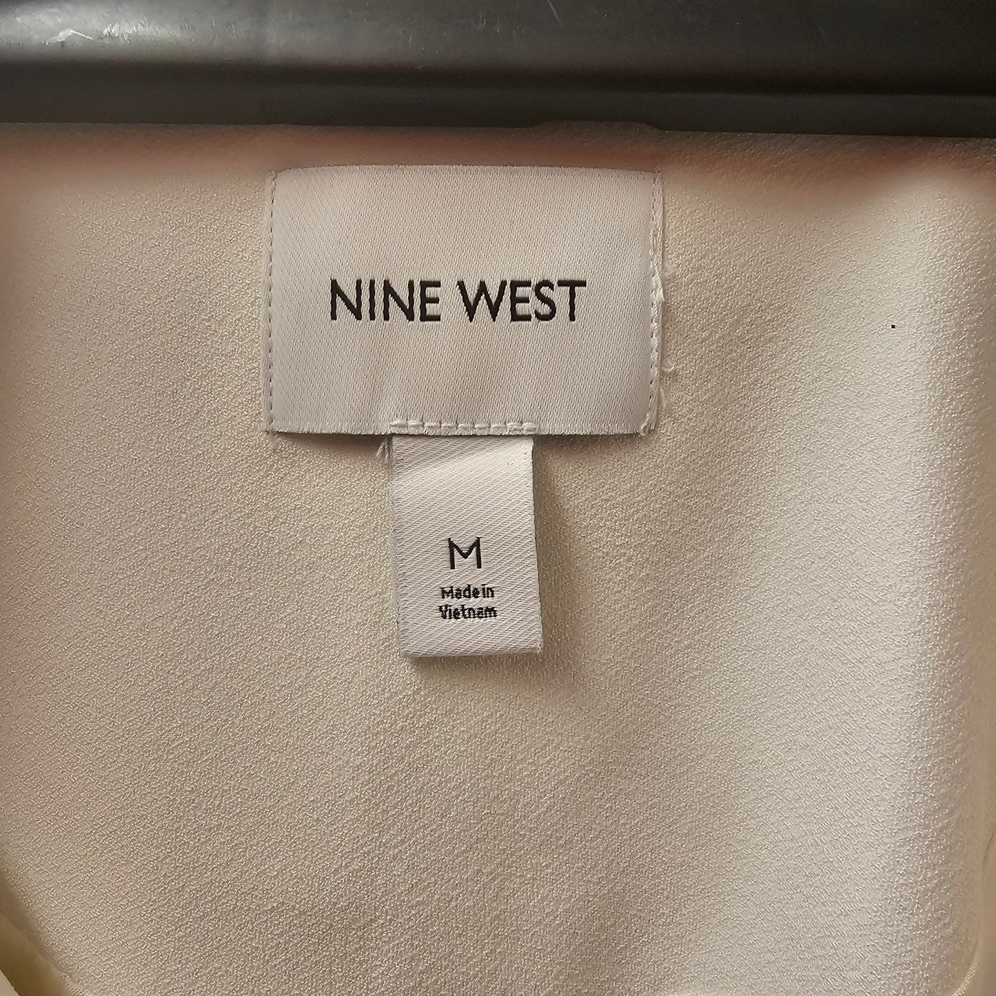 Nine West Women’s Cream Moto Jacket - Size Medium - Faux Suede Belted Biker Styl