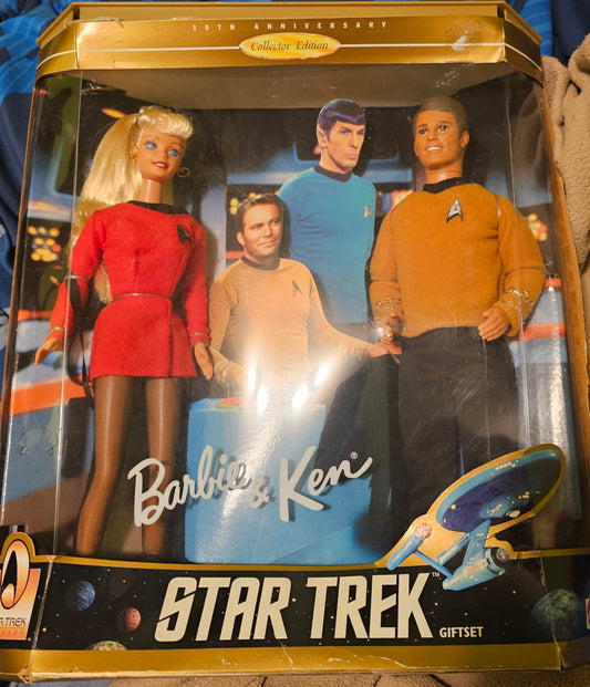 Vintage 1996 Star Trek 30th Anniversary Barbie & Ken Gift Set - Collector Edition NIB
