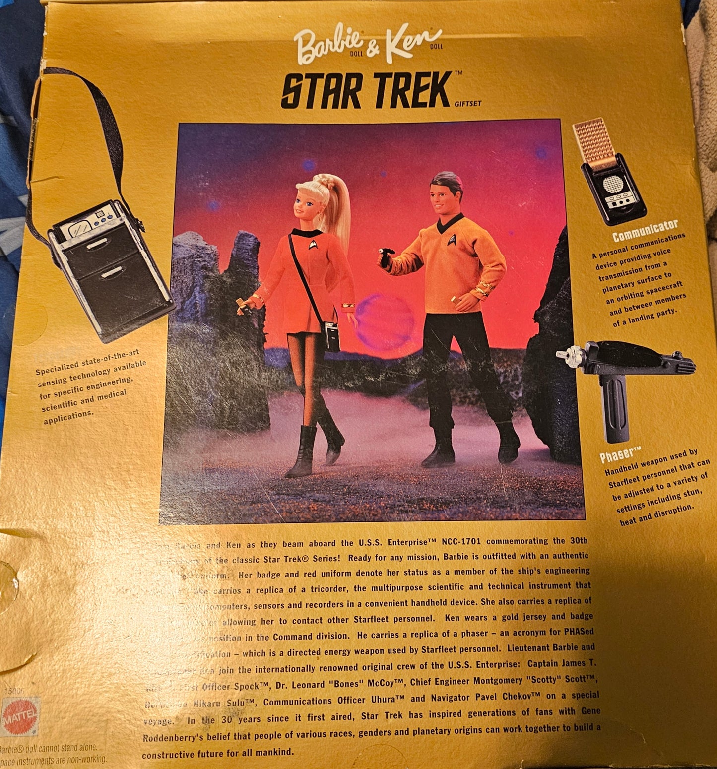 Vintage 1996 Star Trek 30th Anniversary Barbie & Ken Gift Set - Collector Edition NIB