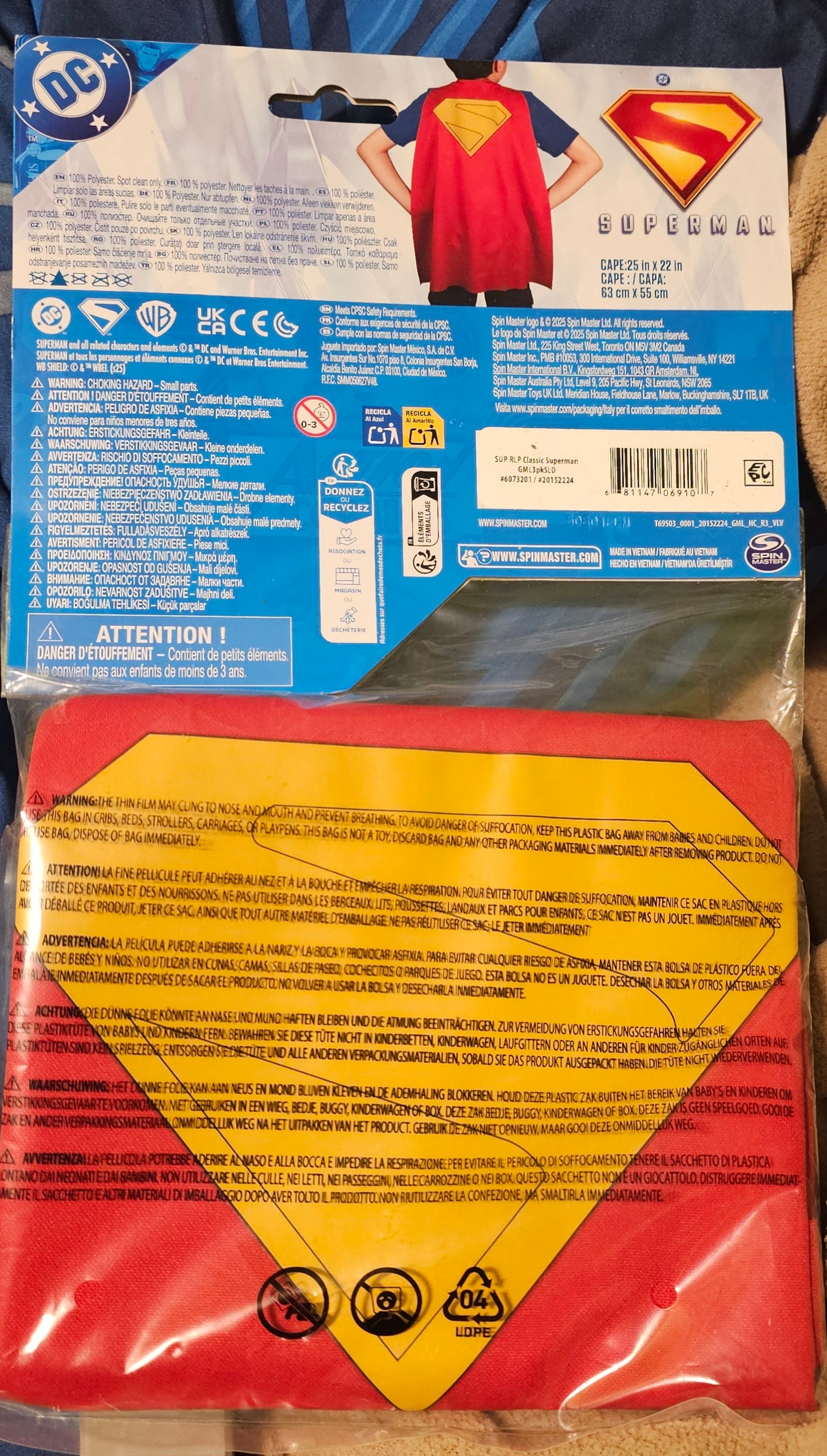 DC Superman Power Cape Set with Strength Test Bar – Kids Roleplay – Spin Master