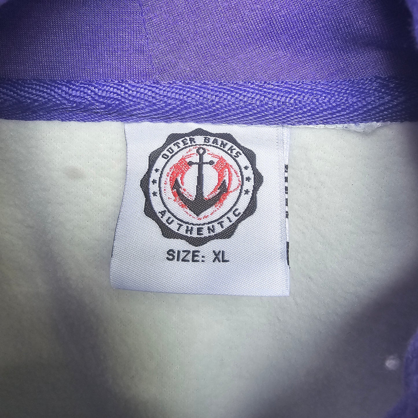 Outer Banks Authentic Hoodie XL Blue Purple Space Dye Graphic Pullover