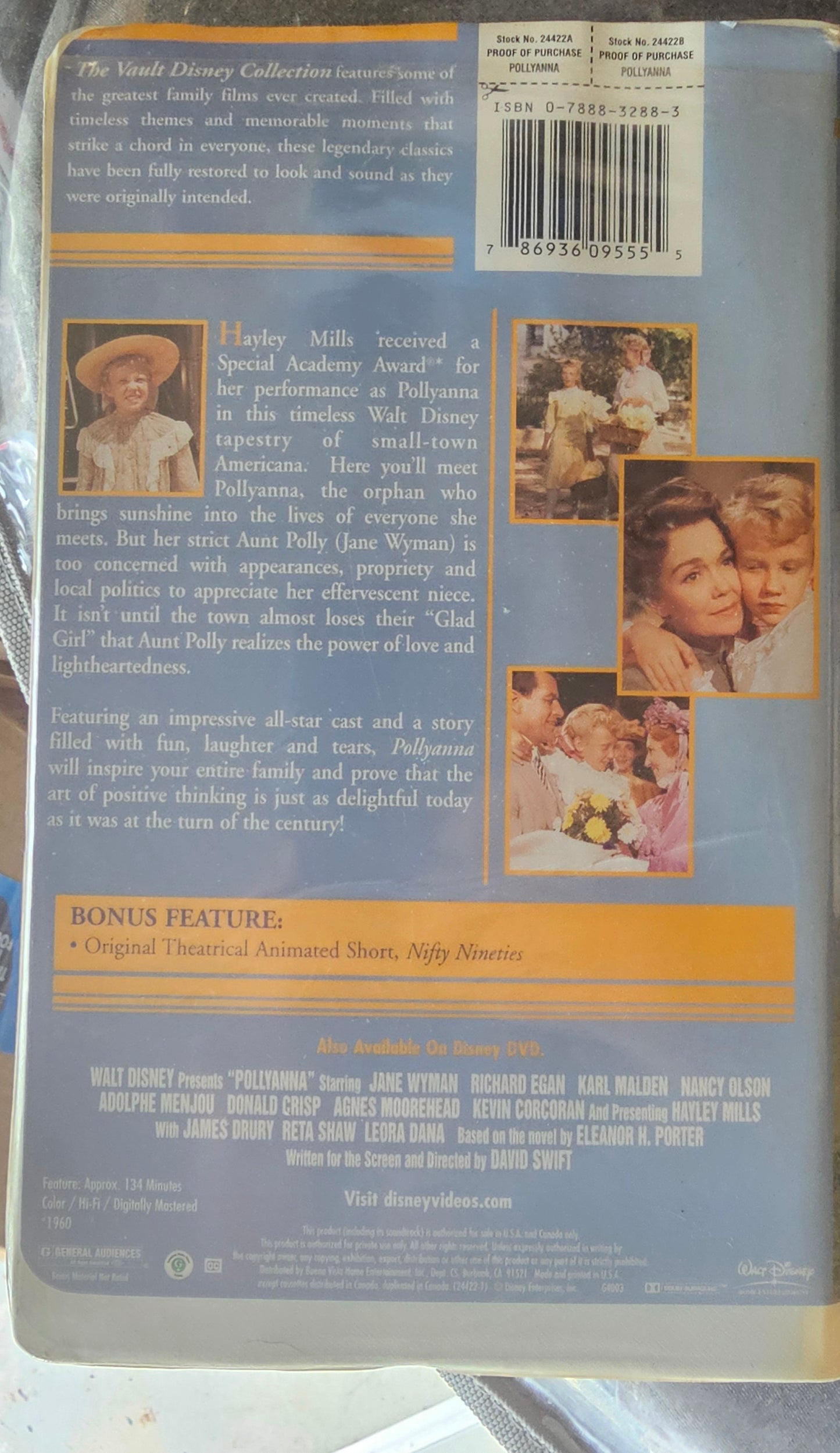Walt Disney Classic Film VHS Lot - 3-Movie Bundle