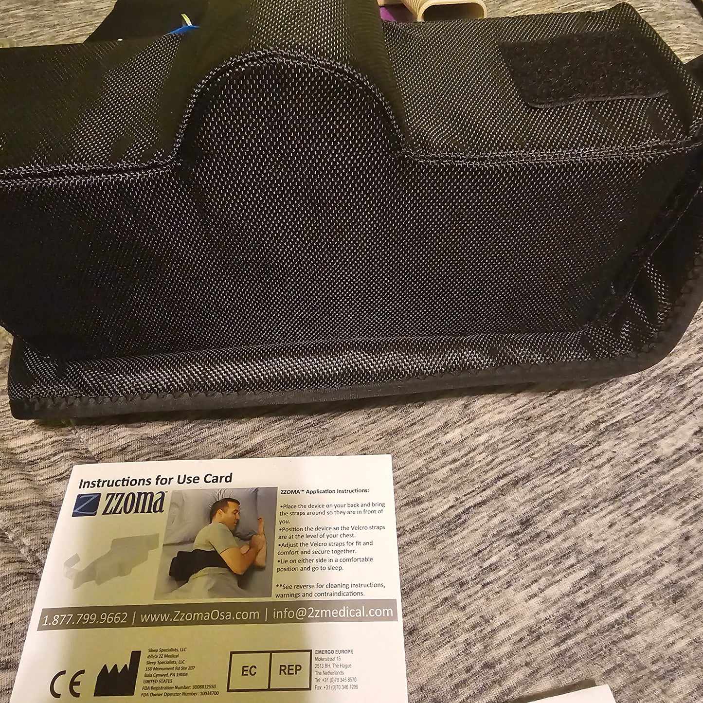 ZZOMA POSITIONAL OBSTRUCTIVE SLEEP APNEA BELT OSA SLEEPING AID DEVICE