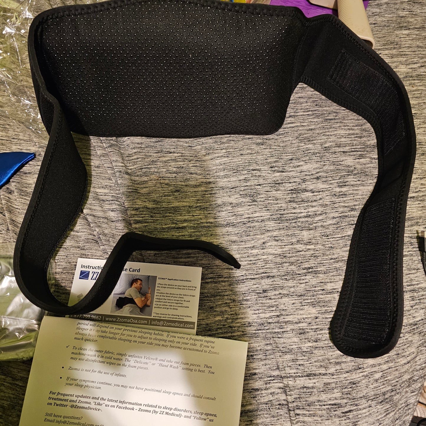 ZZOMA POSITIONAL OBSTRUCTIVE SLEEP APNEA BELT OSA SLEEPING AID DEVICE