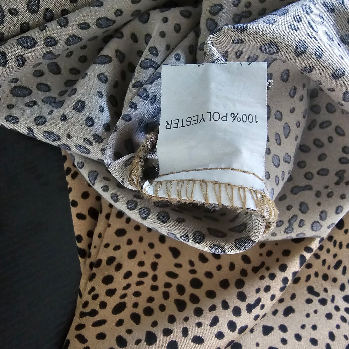 SHEIN Cheetah Animal Print V-Neck Tunic Blouse | Size Medium