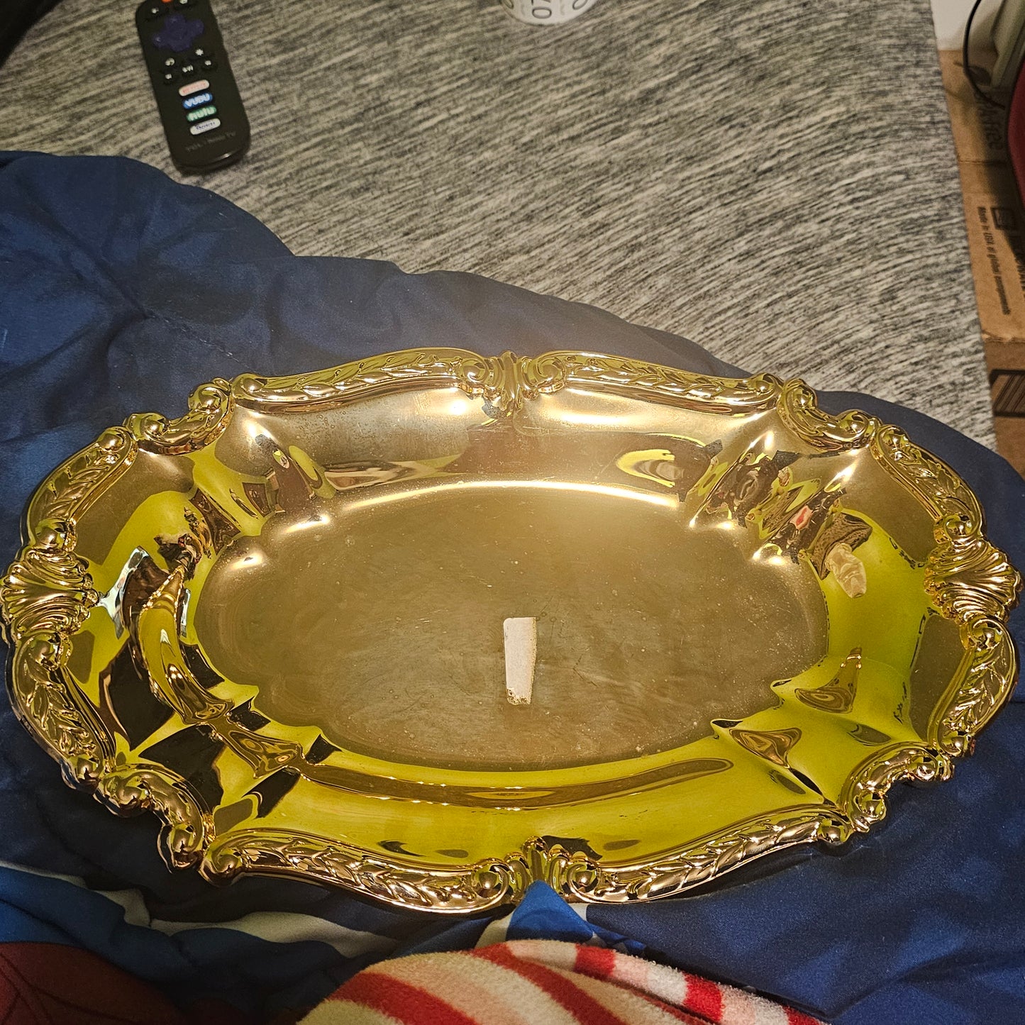 Sheridan Silver Co. "Gold Baroque" bread tray/serving platter.