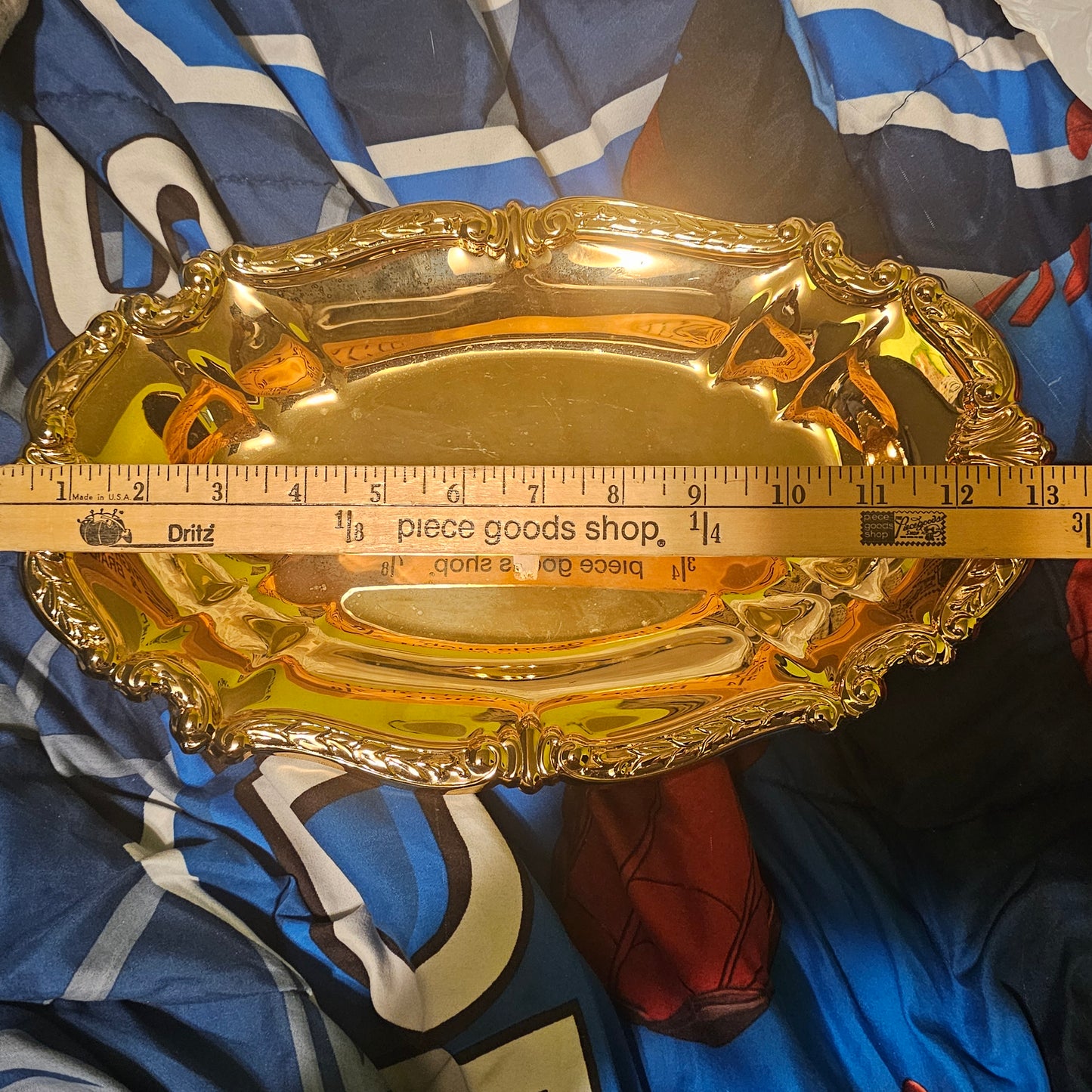 Sheridan Silver Co. "Gold Baroque" bread tray/serving platter.