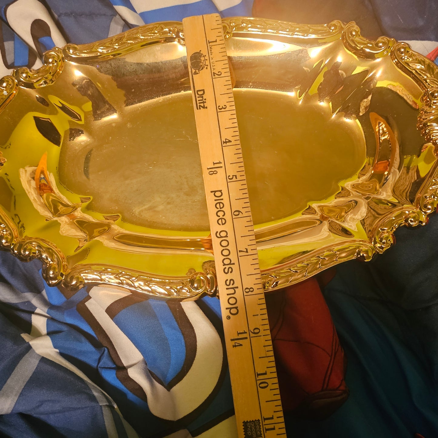 Sheridan Silver Co. "Gold Baroque" bread tray/serving platter.