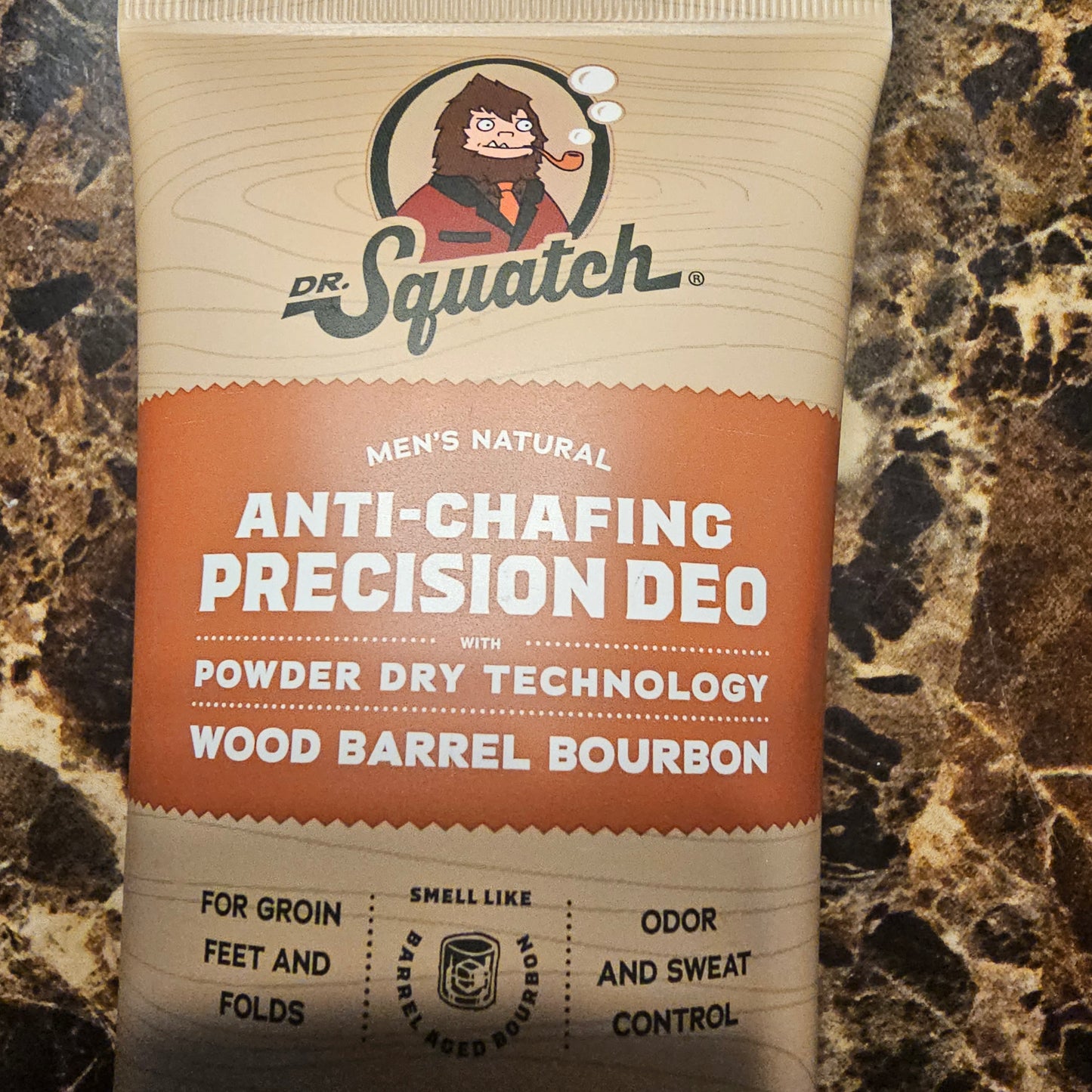 Lot of 2 Dr. Squatch Anti-Chafing Precision Deo Wood Barrel Bourbon 3.4 oz New