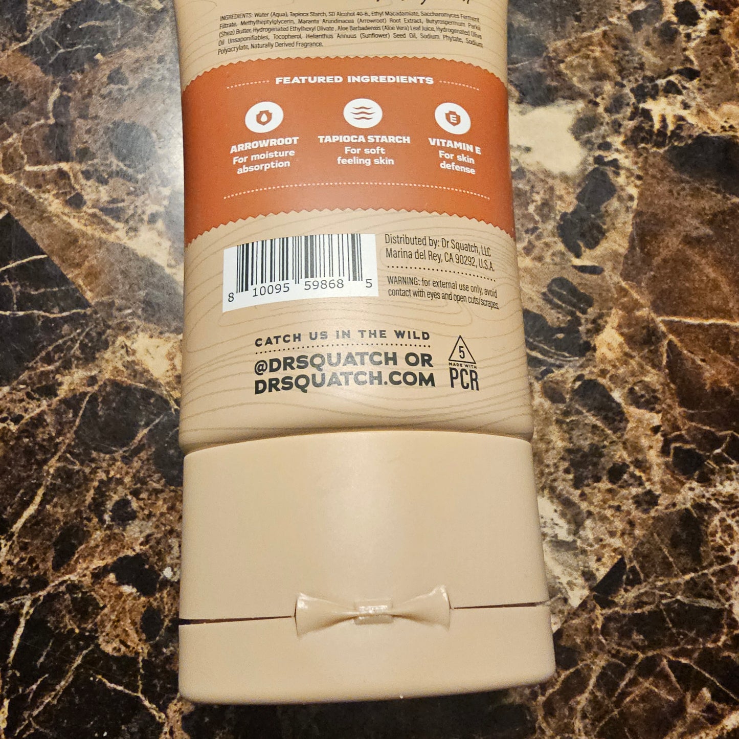 Lot of 2 Dr. Squatch Anti-Chafing Precision Deo Wood Barrel Bourbon 3.4 oz New