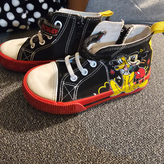 Disney Junior Mickey Mouse & Pluto Toddler High Top Sneakers