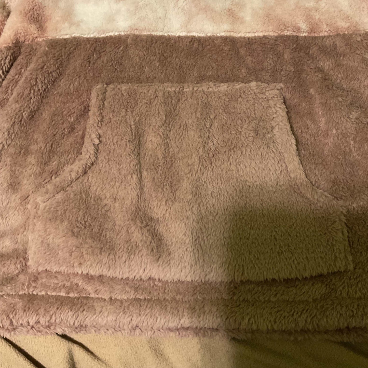 Women’s Cozy Color Block Sherpa Quarter-Zip Pullover – Blush Pink & Mauve Fleece Sweater