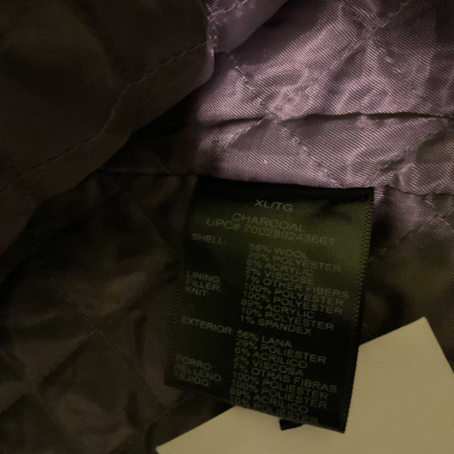 Calvin Klein Black Wool Blend Mens Double Zip Coat Size XL