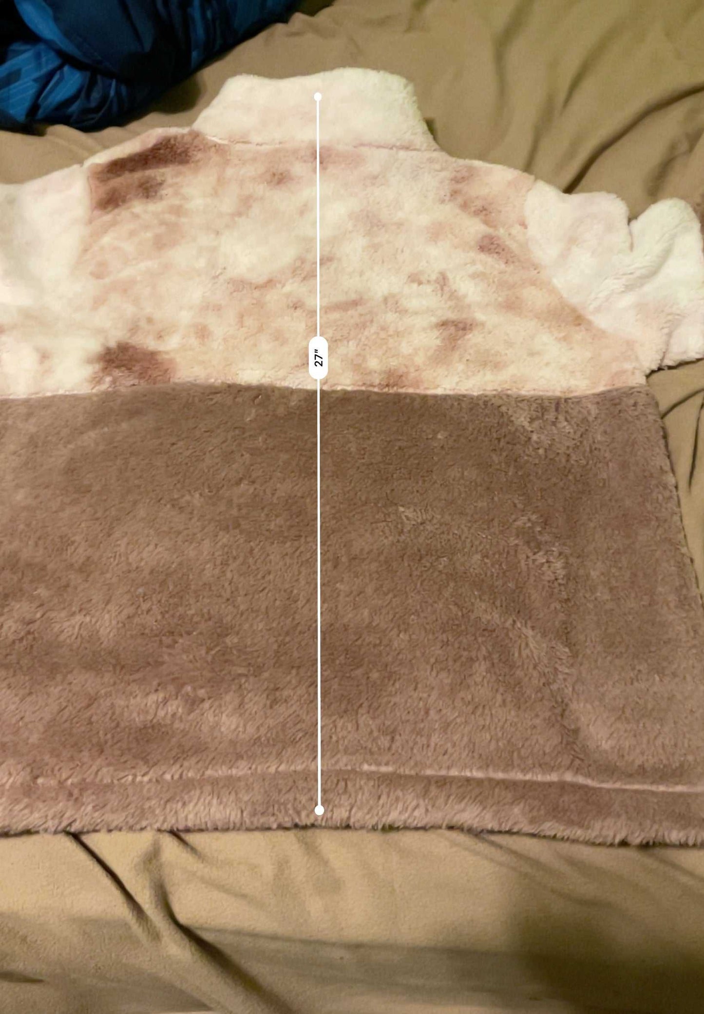 Women’s Cozy Color Block Sherpa Quarter-Zip Pullover – Blush Pink & Mauve Fleece Sweater