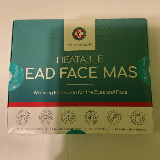 Medi Grade Heatable Bead Face Mask – Warming Relaxation for Eyes & Face