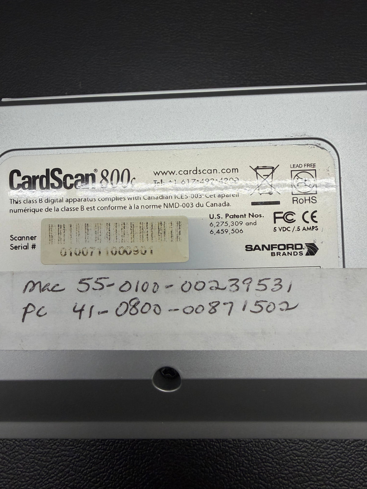CardScan 800c Color Business Card Scanner