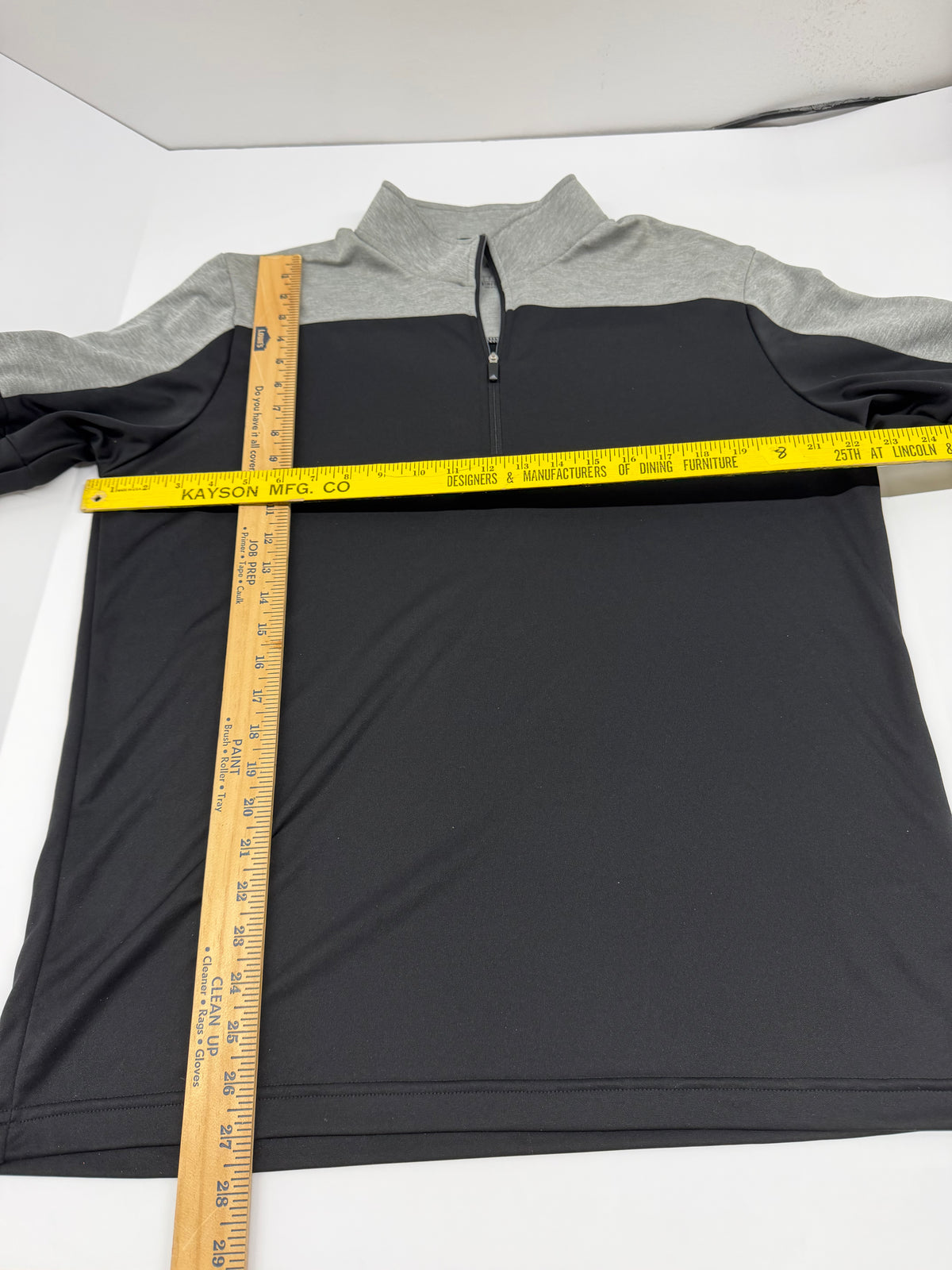 adidas Men's Primegreen Colorblock 1/4 Zip Pullover Sweatshirt - Gray/Black (Large)
