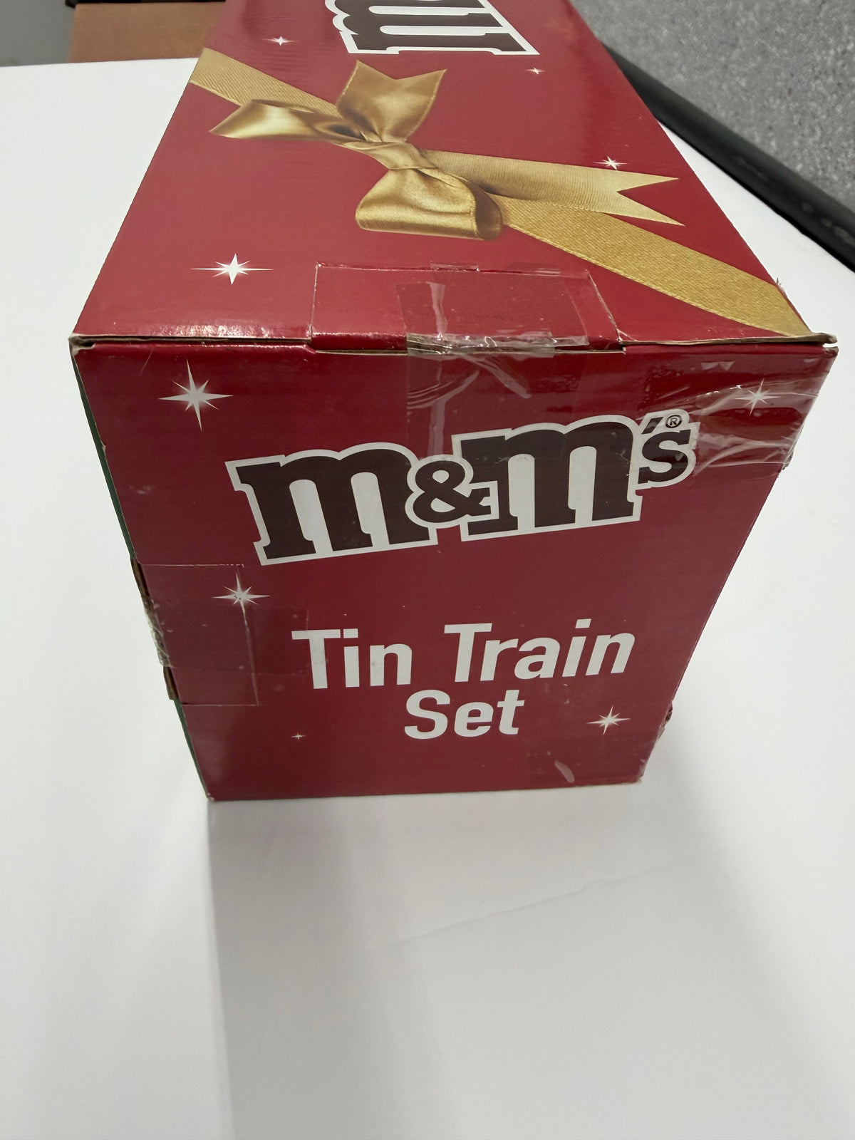 M&M's Tin Train Set Holiday Candy Collector Item - NIB (Includes 3 Fun Size Packs)