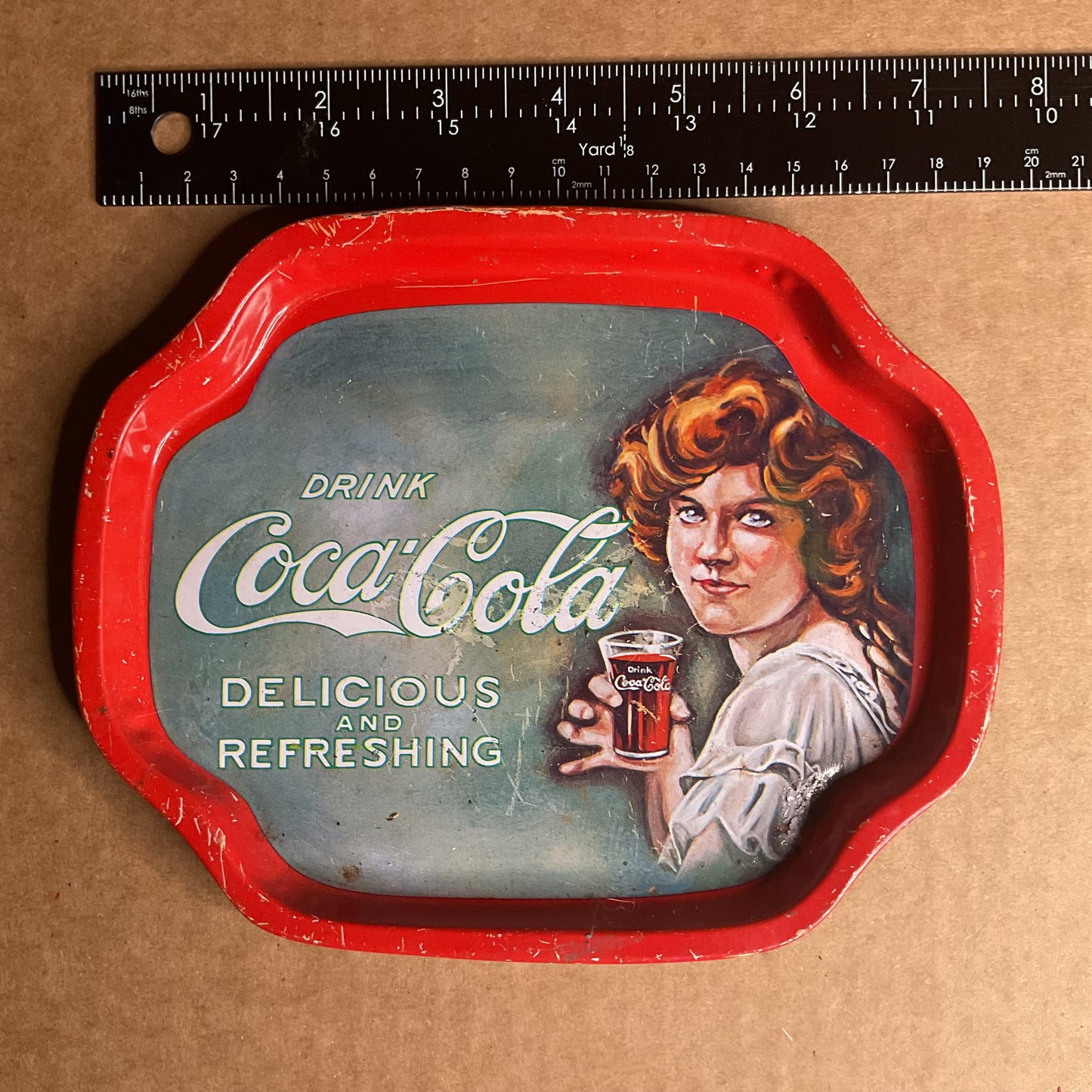 Vintage Small 7 1/2 x 6 Coca-Cola Tip Tray