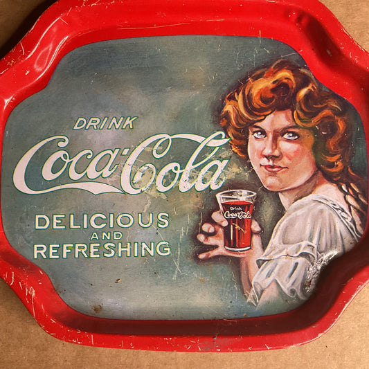 Vintage Small 7 1/2 x 6 Coca-Cola Tip Tray