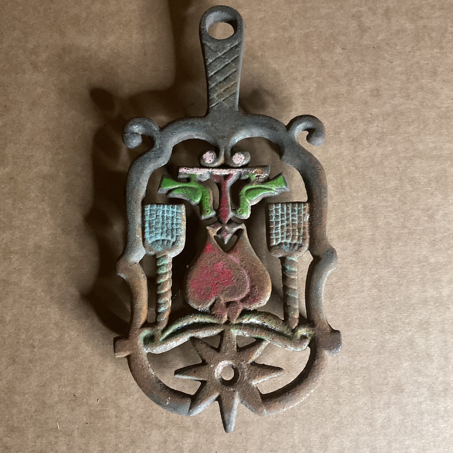 Vintage cast iron trivet