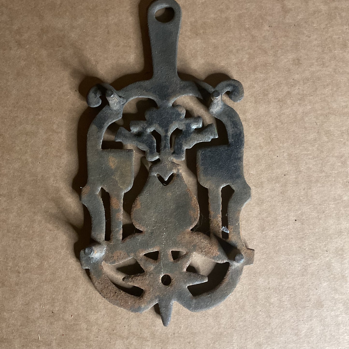 Vintage cast iron trivet