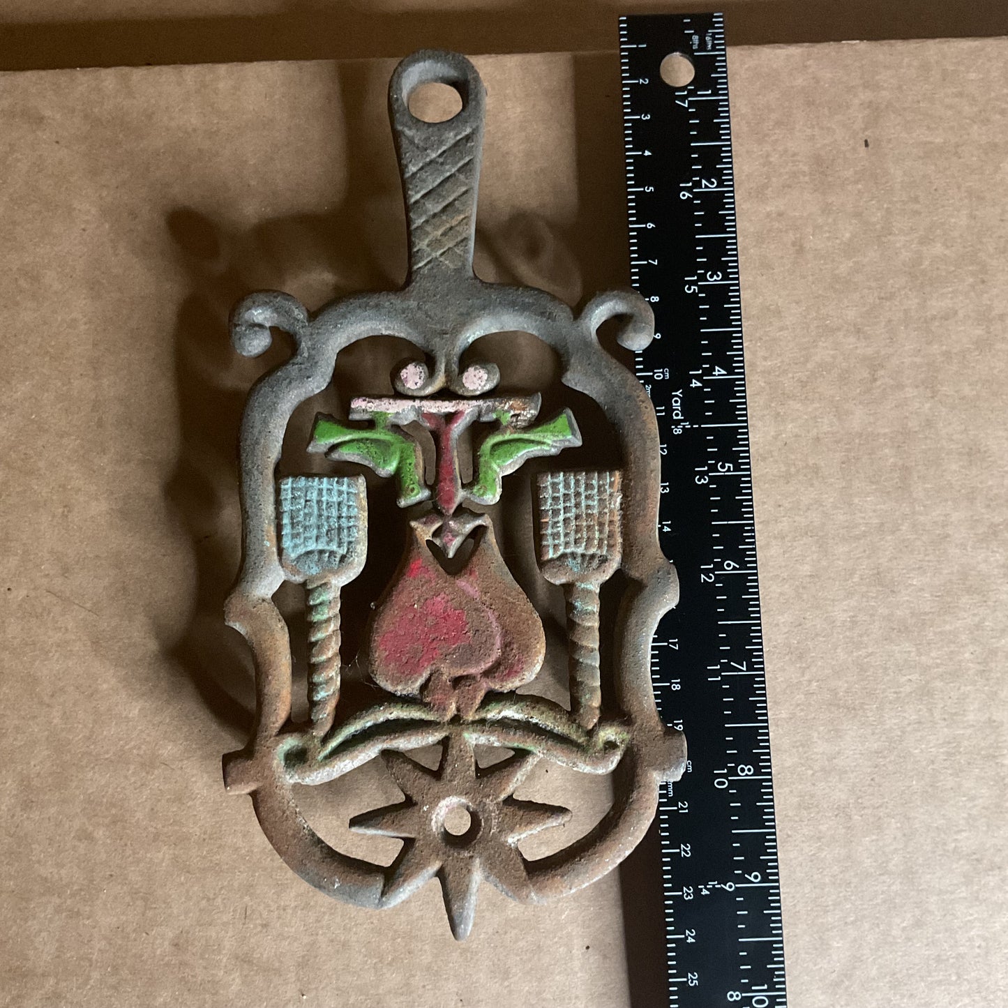 Vintage cast iron trivet