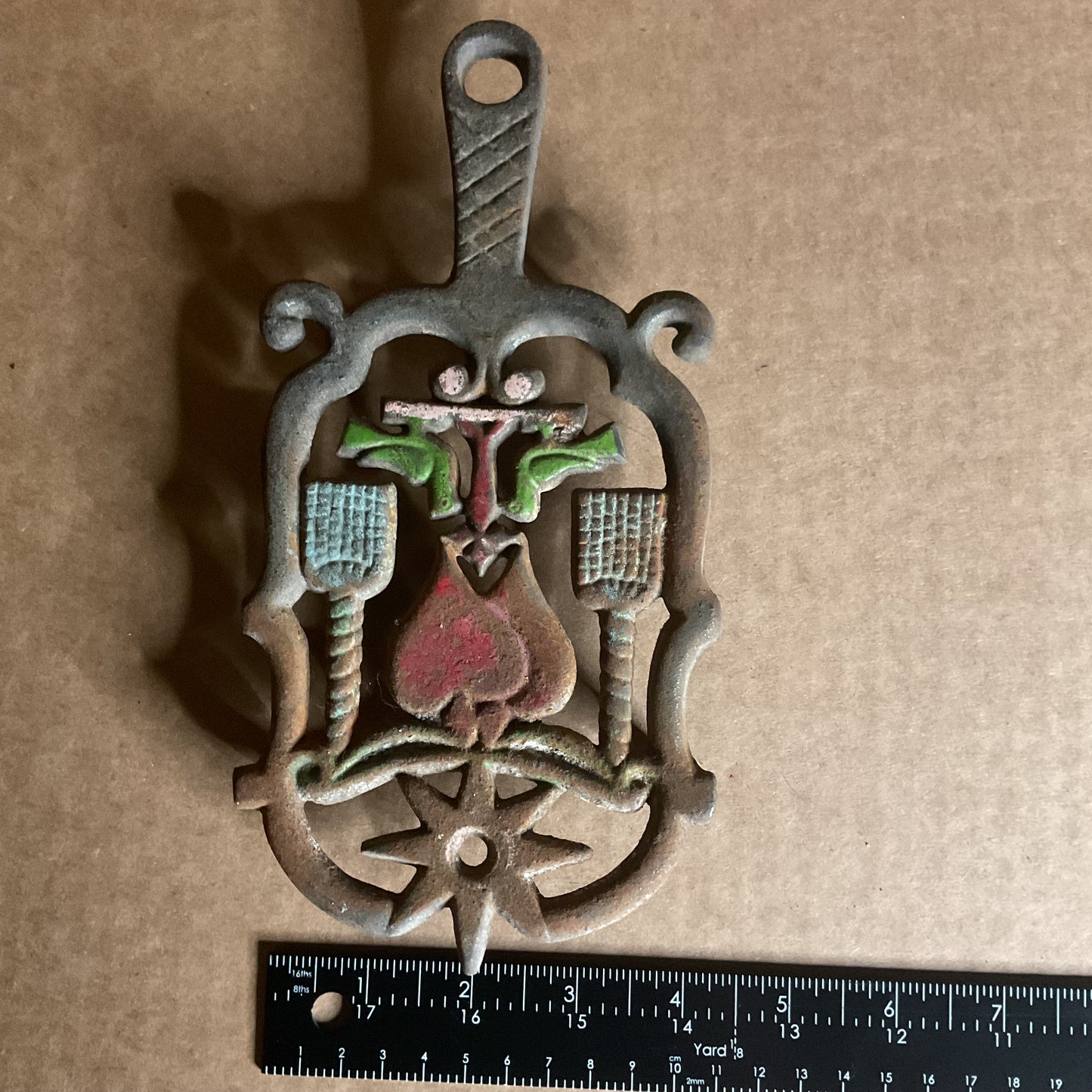 Vintage cast iron trivet