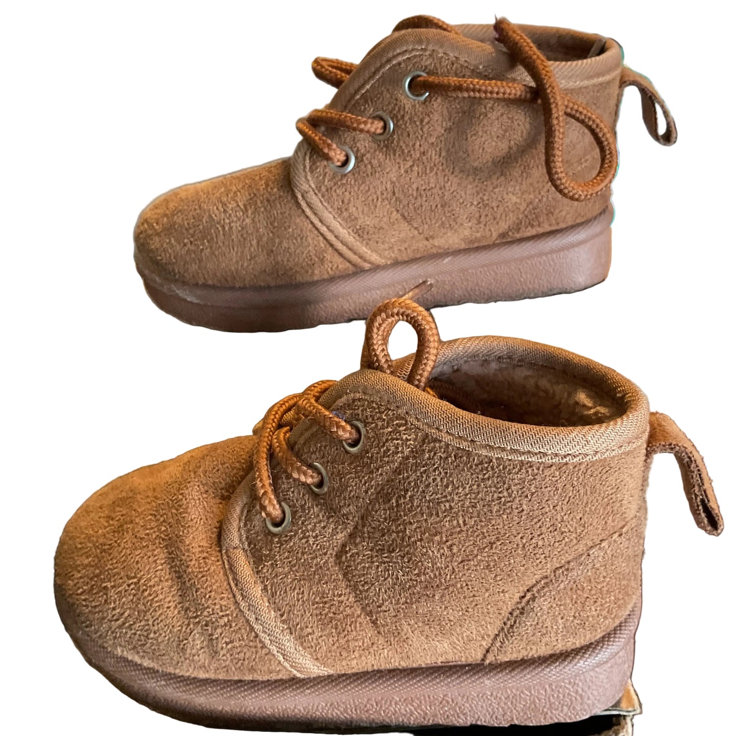 Trail River Toddler Faux Suede Fur-Lined Boots – Size 6 Brown