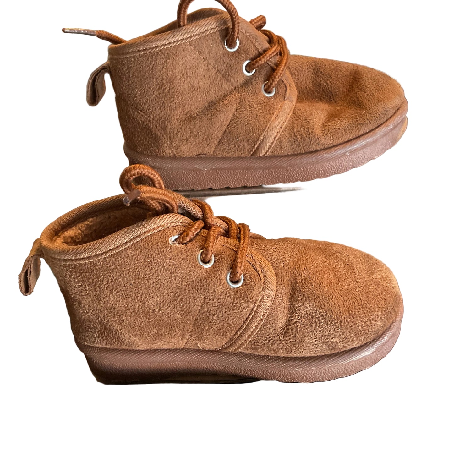 Trail River Toddler Faux Suede Fur-Lined Boots – Size 6 Brown