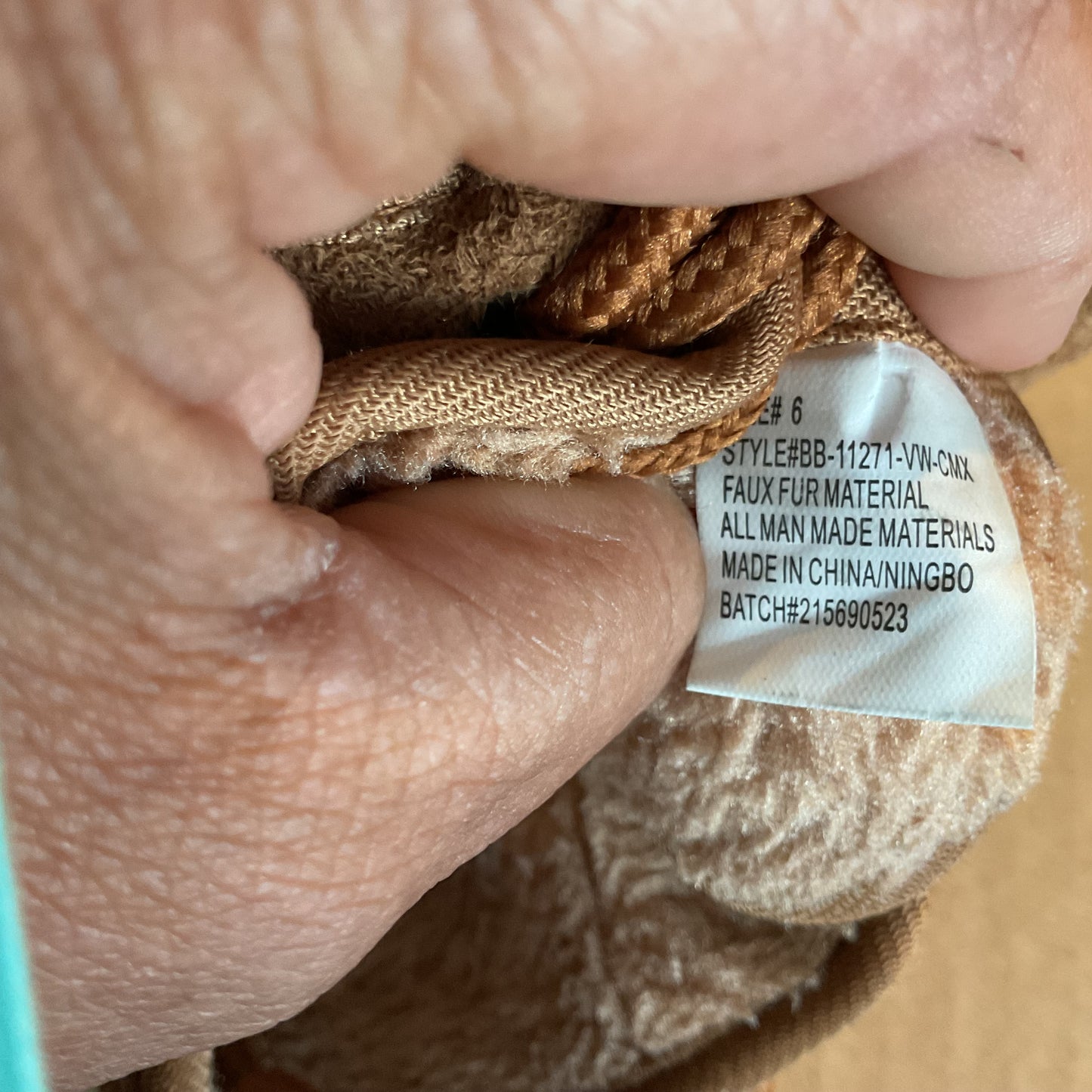 Trail River Toddler Faux Suede Fur-Lined Boots – Size 6 Brown