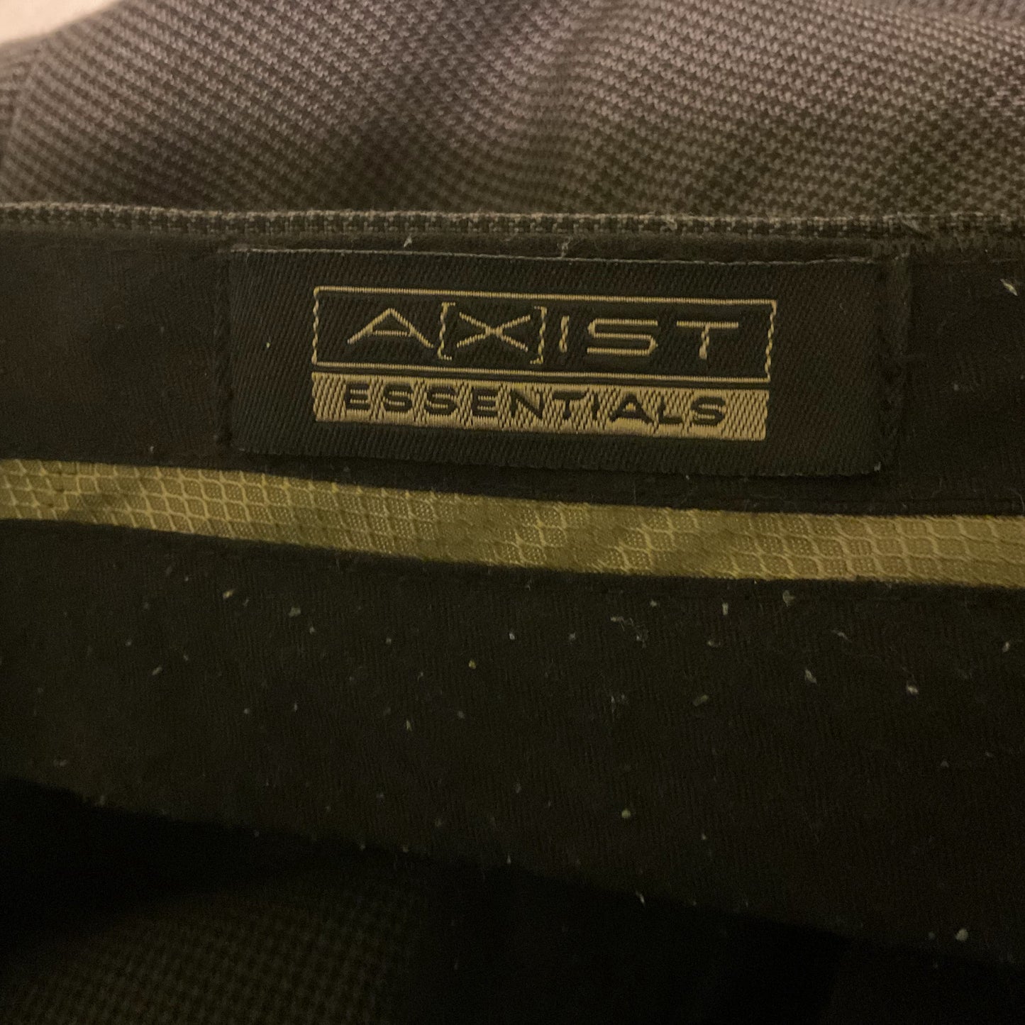 AXIST Essentials Men’s Dress Pants 33x32 Gray Micro Check Flat‎ Front Wool Blend