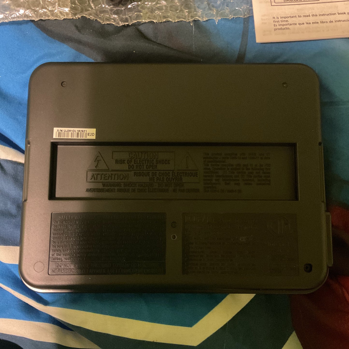 RCA 7" Mobile Dual Screen DVD System - Car Headrest Entertainment Set NO REMOTE