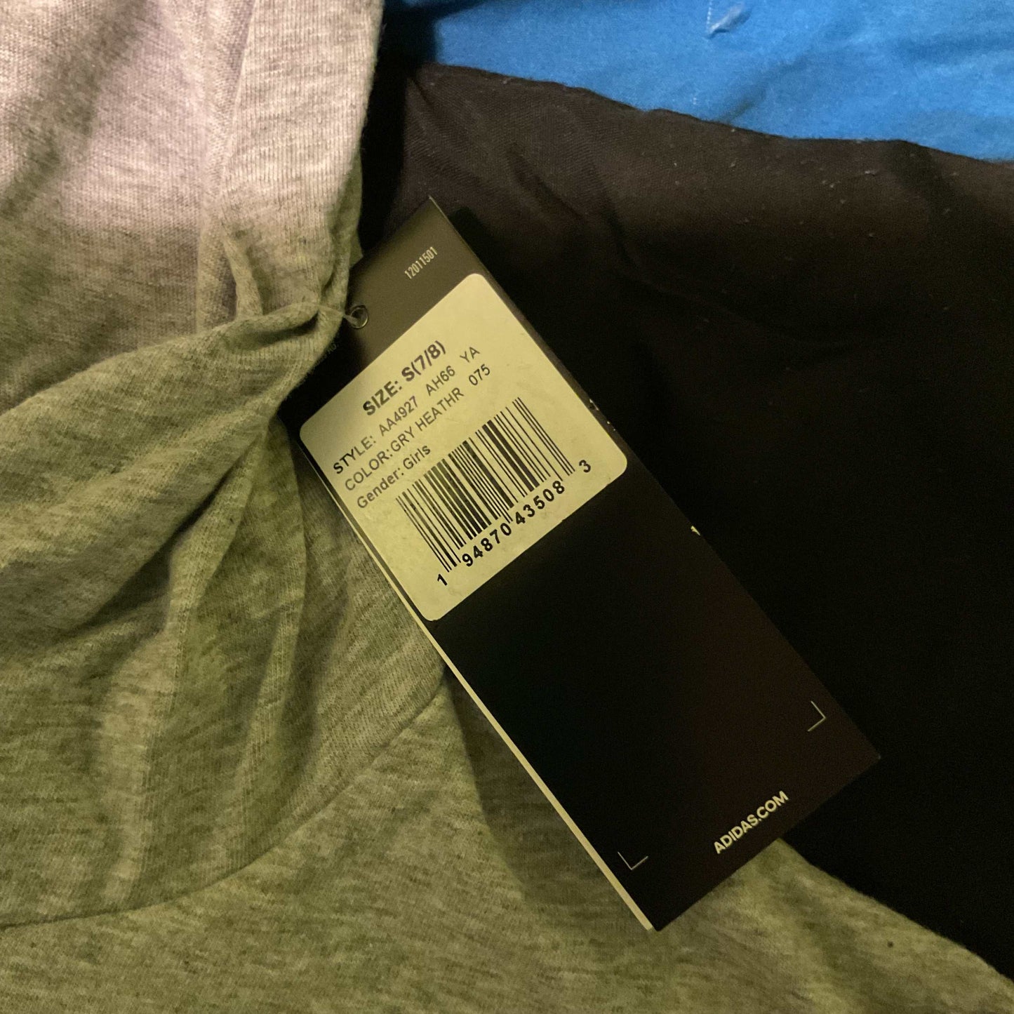 Adidas Kids’ Heather Gray Multicolor Logo Hoodie – Long Sleeve Pullover