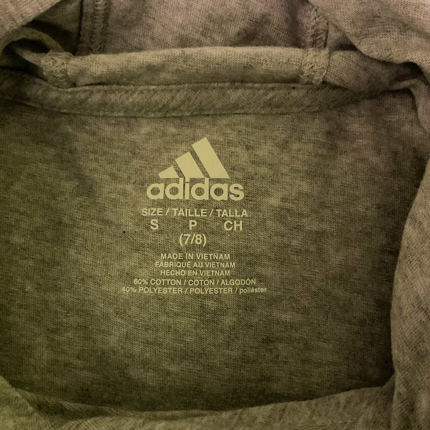 Adidas Kids’ Heather Gray Multicolor Logo Hoodie – Long Sleeve Pullover