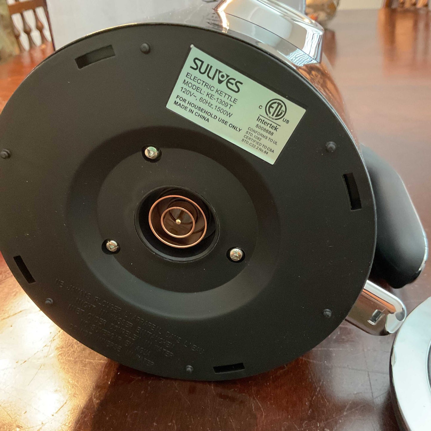 Sulives Electric Kettle 1.7L with Temperature Gauge. Missing lid