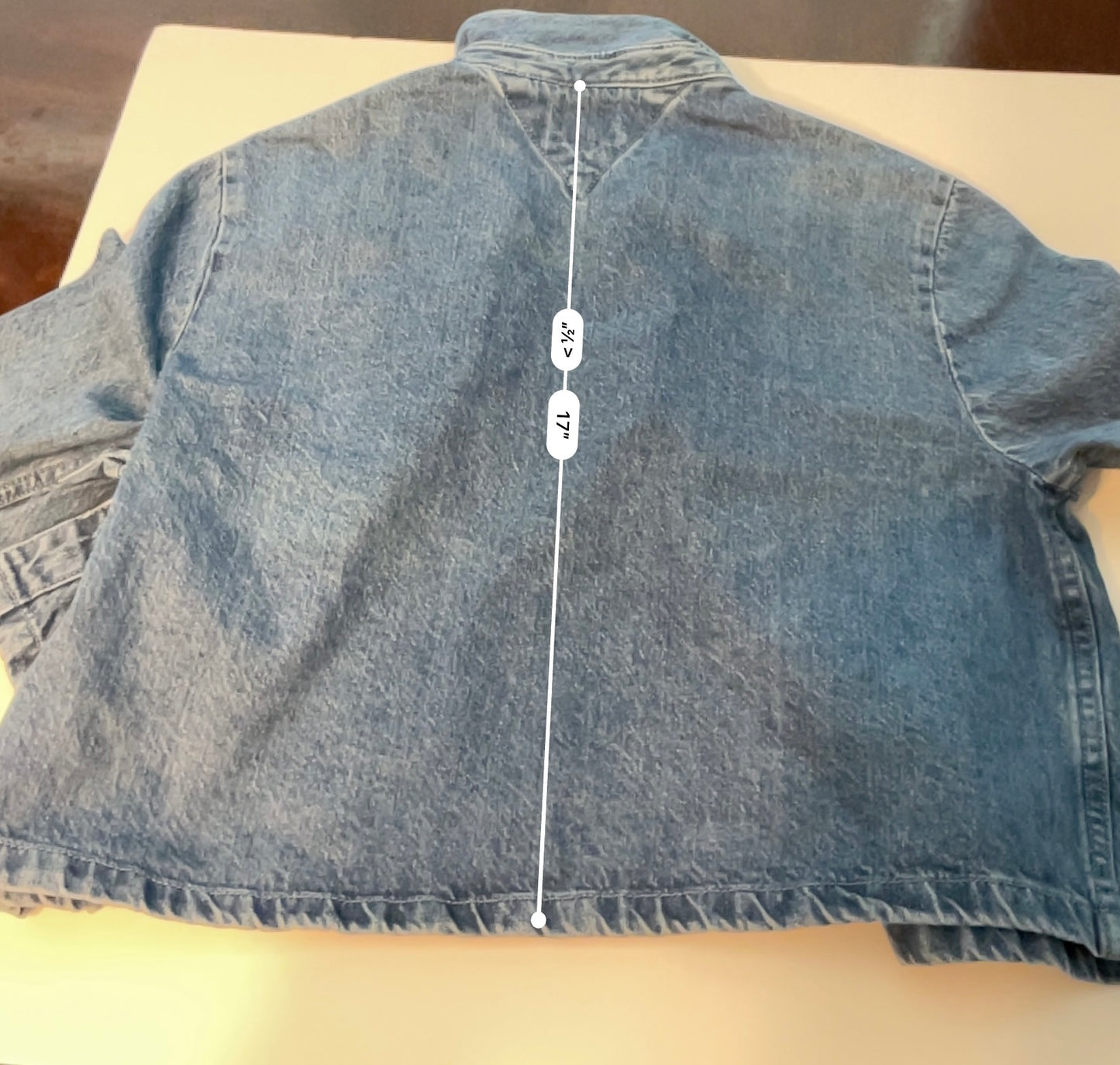 Tommy Jeans Girls’ Medium Denim Jacket Youth 10–12 Snap Button Logo Vintage Style