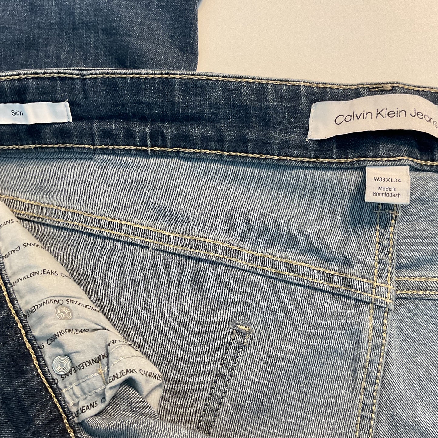 Calvin Klein Men's Slim Fit Jeans – W38 L34