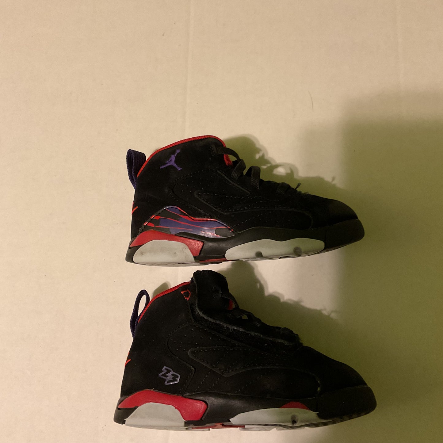 Nike Air Jordan 8 Retro Toddler Shoes Black/Red/Purple Size 7C