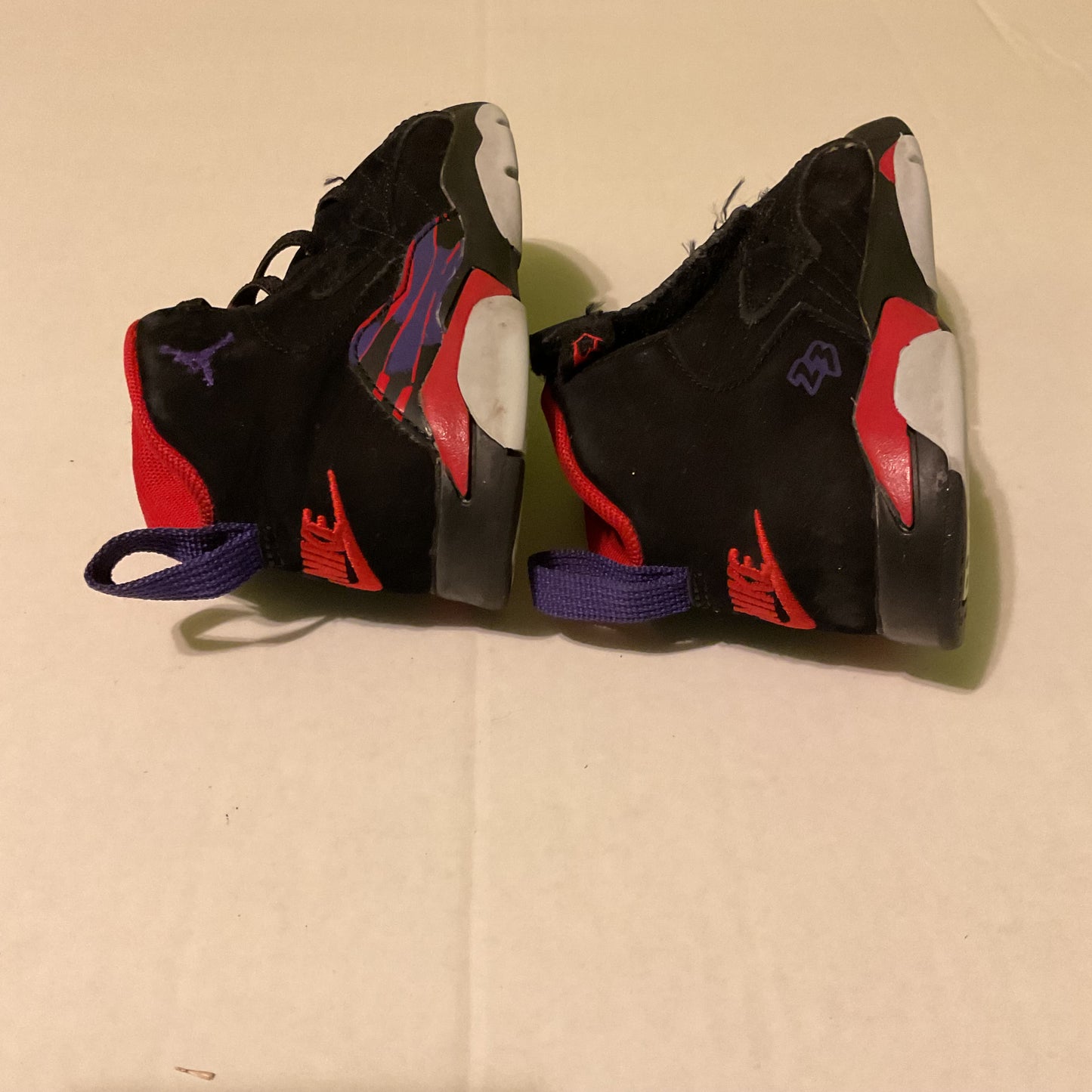 Nike Air Jordan 8 Retro Toddler Shoes Black/Red/Purple Size 7C