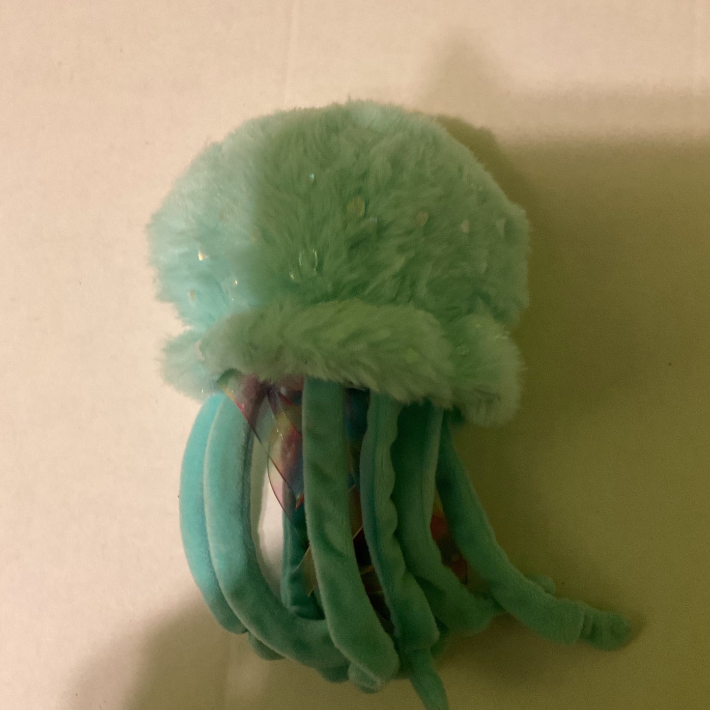 Aqua Plush Jellyfish Stuffed Animal Toy – Soft Cuddly Ocean Creature – Kids Plush – Rainbow Tentacles – Open Box